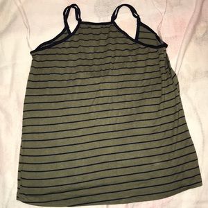 Green and navy striped tank